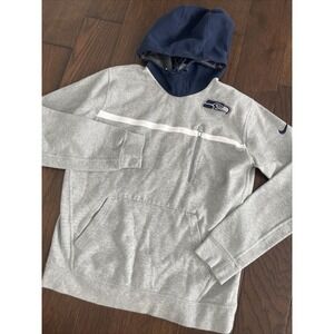 Seattle Seahawks Hoodie Mens L Gray Nike Team Apparel Pullover Football